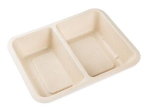 Pojemnik ekologiczny dwukomorowy do zgrzewu  z pulpy 228x179x45 50 szt