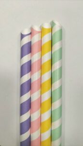 Słomki Bubble Tea PAPIEROWE pastelowe 250 szt