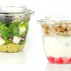 Pojemnik plastikowy na jogurt, granolę 300 ml 50 szt 7930POPC (POKRYWKA OSOBNO)