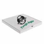 Pudełko na pizzę biało- szare 32 x 32 cm TWOJE LOGO 50 szt