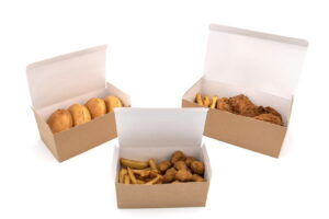 Opakowanie małe na KURCZAKI, FRYTKI 160x100x60 mm 50 szt