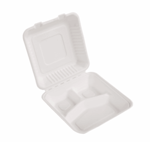 Pojemnik obiadowy trójdzielny ekologiczny z trzciny BEZ SUP 50 szt
