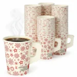 Kubek papierowy świąteczny z uchwytem 200 ml 50 szt