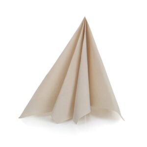 Serwetka TENDANCE 38×38 cm 50 szt PIASKOWE z paskiem 2-warstwy