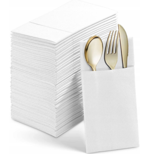 Kangurki flizelinowe na sztućce PREMIUM 50 szt