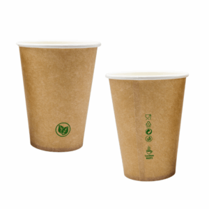 BEZ SUP 100% EKO Kubek papierowy KRAFT 250 ml  0% PLASTIKU 50 szt 88976