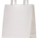 Torba papierowa brązowa do pojemników do zgrzewu płaski uchwyt 32x17x42 cm  KARTON 250 szt