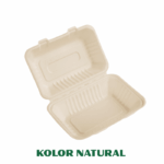 PROMOCJA !!! Pojemnik PÓŁOBIAD 100% EKO z pulpy  (23 x 15 cm) 50 szt